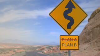 Picture of a Street Sign saying Plan A and Plan B