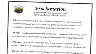 Proclamation Livingston