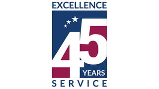 Logo of 45 year service award