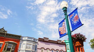 Photo of small town storefronts