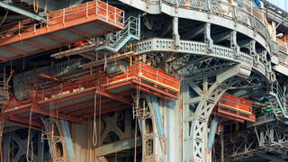 Photo of major repair on a bridge