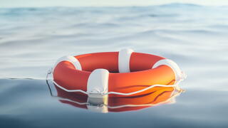 Image of life preserver in water