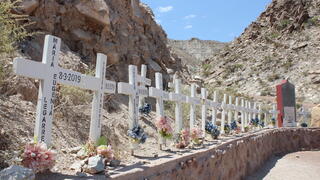 A memorial to victims of the August 3, 2019 mass shooting in El Paso, Texas.