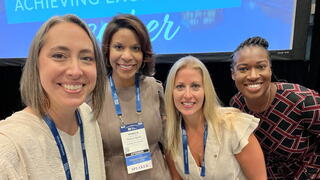 Laura Savage, Monica Spells, Katherine DeMoura, and Chelsea Jackson at the 2022 ICMA Annual Conference