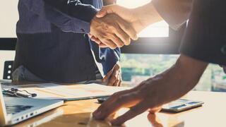 Stock photo of hand shaking