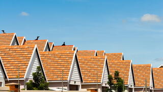 Image of rooftops in a neighborhood