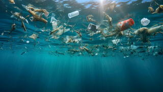image of plastic refuse floating on the ocean surface