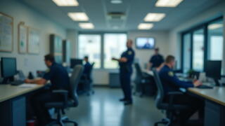Image of police officers in an office