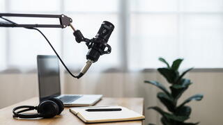 Image of podcasting equipment