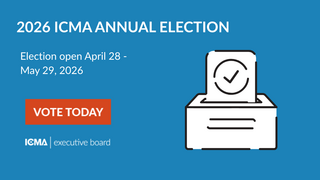 2026 ICMA Annual Election Voting poster