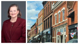 Image of Julia Novak and an image of Stillwater, MN