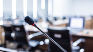 microphone on table