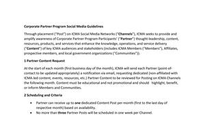Corporate Partner Program Social Media Guidelines