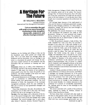 PM Article A Heritage for the Future - 1974