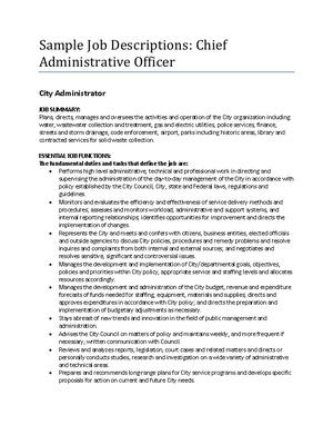 chief steward duties and responsibilities