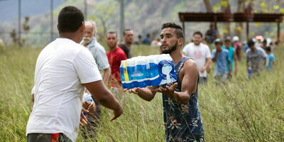 bottled water in advance of hurricane